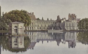 Fontainebleau, Saray, Sazan göletinden görünüm by French Photographer