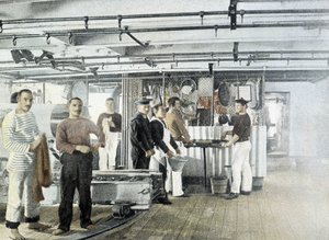 Fransız Donanması, 19. yüzyıl sonu: Subayların mutfağı - İncil. des Arts deco. by French Photographer