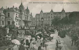Hotel de Paris Monte-Carlo, Monte Carlo, Monako, Fransa. 1913 yılında gönderilen kartpostal. by French Photographer