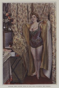 Fransız opera sanatçısı Juliette Simon-Girard soyunma odasında (renkli fotoğraf) by French Photographer