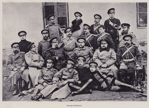 Rus Ordusu: Subaylar grubu (s/b fotoğraf) by French Photographer