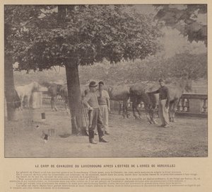 Paris Komünü, Versay Ordusunun Girişinden Sonra Lüksemburg Süvari Kampı (s/b fotoğraf) by French Photographer