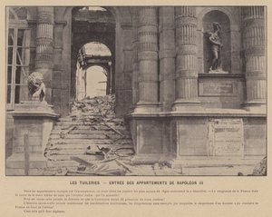 Paris Komünü, Tuileries, III. Napolyon Apartmanı Girişi (s/b fotoğraf) by French Photographer