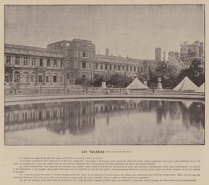 Paris Komünü, Tuileries, Bahçeden bir görünüm (s/b fotoğraf) by French Photographer