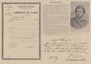 Paris Komünü, Louis-Eugene Varlin (s/b fotoğraf) by French Photographer
