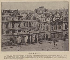 Paris Komünü, Palais-Royal, dış görünüm (s/b fotoğraf) by French Photographer