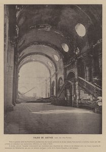 Paris Komünü, Adalet Sarayı, Salle des Pas-Perdus (s/b fotoğraf) by French Photographer