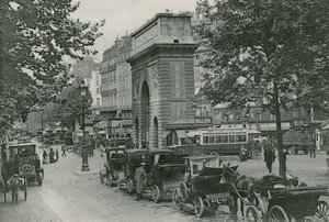 La Porte Saint-Martin, Saint-Martin Kapısı (fotogravür) by French Photographer