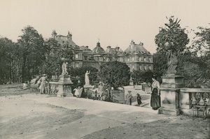 Le Jardin du Luxembourg, Lüksemburg Bahçesi (fotogravür) by French Photographer