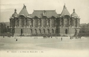 Lille, Le Palais des Beaux-Arts (b/w fotoğraf) by French Photographer