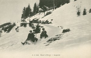 Bir dağdaki Lugers (s/b fotoğraf) by French Photographer