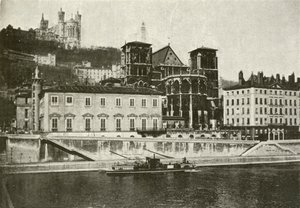 Lyon, Archeveche, Saint-Jean, Fourvieres (b/w fotoğraf) by French Photographer