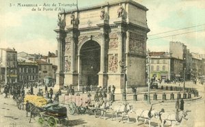 Marsilya, Arc De Triomphe De La Porte DAix by French Photographer