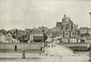 Mayenne, Bir sokak (b/w fotoğraf) by French Photographer