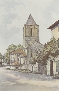 Melle, Saint-Pierre Kilisesi, Apsis ve çan kulesi by French Photographer