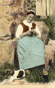 Yaşlı kadın örgü (renkli fotoğraf) by French Photographer