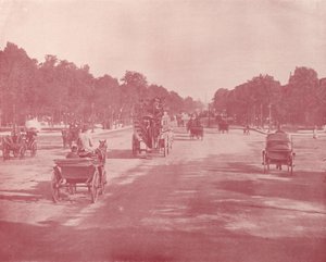 Paris: Avenue Champs Elysees (s/b fotoğraf) by French Photographer