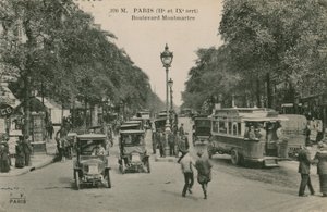 Paris, Boulevard Montmartre. 1913 yılında gönderilen kartpostal. by French Photographer