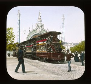 Paris Fuarı: ana giriş kapısı, 1900 (fener kaydırağı) by French Photographer