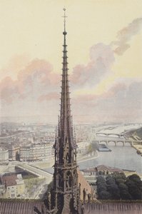 Paris, Fleche de Notre-Dame, Güney Kulesinden Görünüm by French Photographer