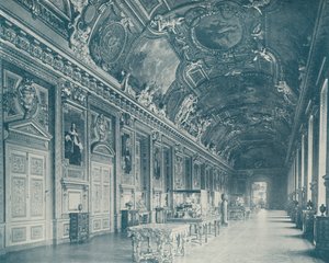Paris: Apollo Galerisi, Louvre Müzesi, Kuzeye Bakış (s/b fotoğraf) by French Photographer