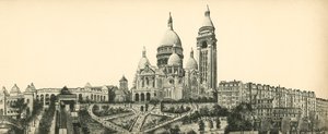 Paris, La Basilique du Sacre-Coeur de Montmartre, Kutsal Kalp Bazilikası by French Photographer