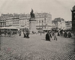 Paris: Place de Clichy (s/b fotoğraf) by French Photographer