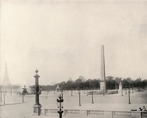 Paris: Place de la Concorde (s/b fotoğraf) by French Photographer