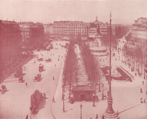 Paris: Place de la Republique (s/b fotoğraf) by French Photographer