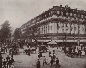 Paris: Grand Hotel ve Cafe de la Paix (s/b fotoğraf) by French Photographer