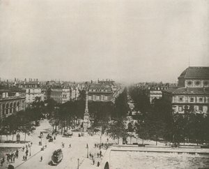 Paris: Place du Chatelet (s/b fotoğraf) by French Photographer