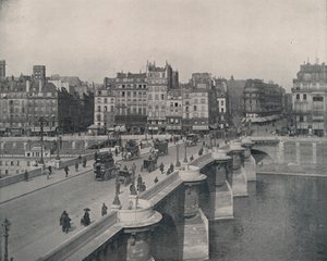 Paris: Pont Neuf veya Yeni Köprü (s/b fotoğraf) by French Photographer