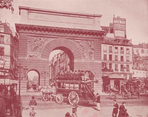 Paris: Porte St Martin (s/b fotoğraf) by French Photographer