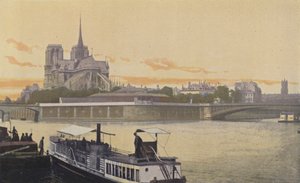 Paris, Cite adasının E noktasının görünümü by French Photographer