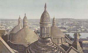 Perigueux, Saint-Front Katedrali, çan kulesinden görülen kubbeler by French Photographer
