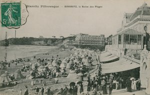 Pitoresk Biarritz - Biarritz, Plajların Kraliçesi. 1913 yılında gönderilen kartpostal. by French Photographer