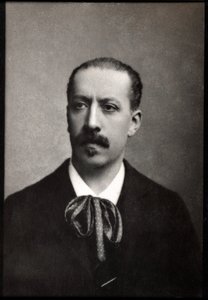 Charles Marie Jean Albert Widor (1844-1937), Fransız org sanatçısı, besteci ve öğretmenin portresi. by French Photographer