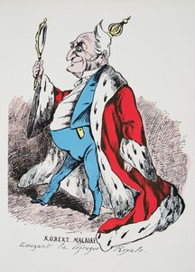 Robert Macaire - Royal Disfrock'u Denemek, Histoire de la Troisieme Republique, Vol. I, Siyasi Tarih, pub.1933 (renkli taş) by French Photographer