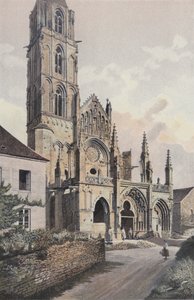 Saint-Pere-sous-Vezelay, Kilise, cephe NO (restorasyondan önce) by French Photographer
