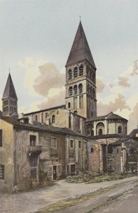 Tournus, Kilise, çan kulesi ve apsis by French Photographer