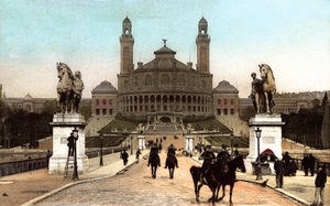 1878 Paris Dünya Fuarı için inşa edilen Trocadero sarayı, c. 1906 (fotoğraf) by French Photographer