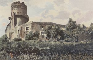 Volvic, Eski Chateau de Tournoel, Genel görünüm by French Photographer