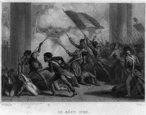 10 Ağustos 1792 (Kraliyet Düşüşü) - Thiers tarafından “” Fransız Devrimi” nde. 19. yüzyıl by French School