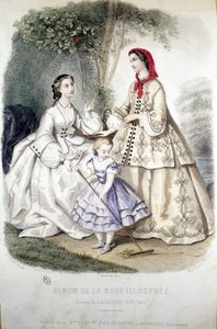 2 kadın ve bir kız: Moda - “” Resimli Moda Albümü”nde by French School