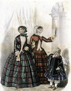 Bir kızı olan 2 kadın - “Journal des Demoiselles” 1852