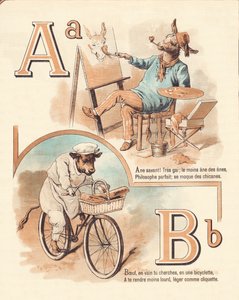 A B: Hayvan, sanatçı, sığır eti, fırıncı by French School