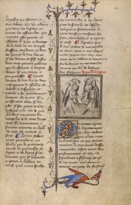Wankelin de Ferreres ve Hugo de Montfort arasında bir Savaş, c.1400-15 (parşömen üzerine tempera ve altın varak) by French School
