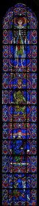 Bir Cherubim, David, Ezekiel ve bağışçı kasaplar (w103) by French School