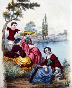 Bir Balık Tutma Partisi (renkli taş) by French School