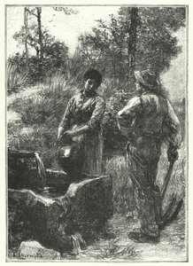 A La Fontaine (gravür) by French School